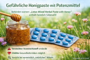 Warnung vor Honigpaste mit verstecktem Arzneiwirkstoff - Lotus Mixed Herbal Paste with Honey